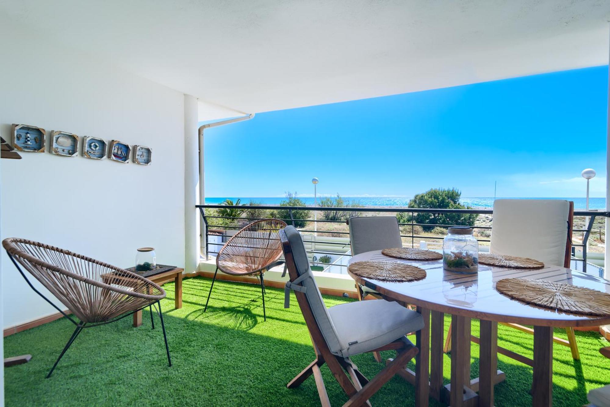Апартаменты Casa Frente Al Mar Con Piscina Privada Сагунто Экстерьер фото