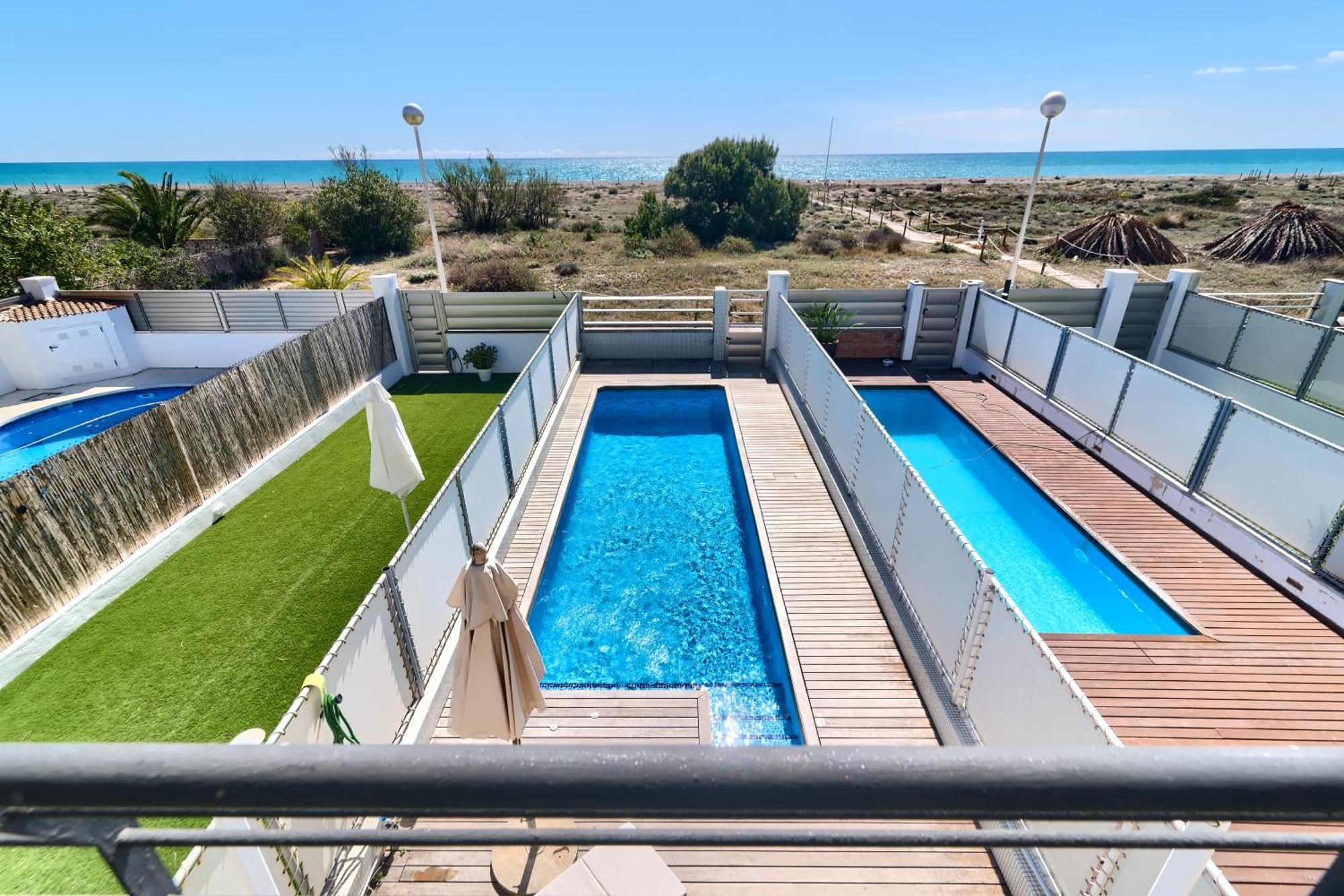 Апартаменты Casa Frente Al Mar Con Piscina Privada Сагунто Экстерьер фото