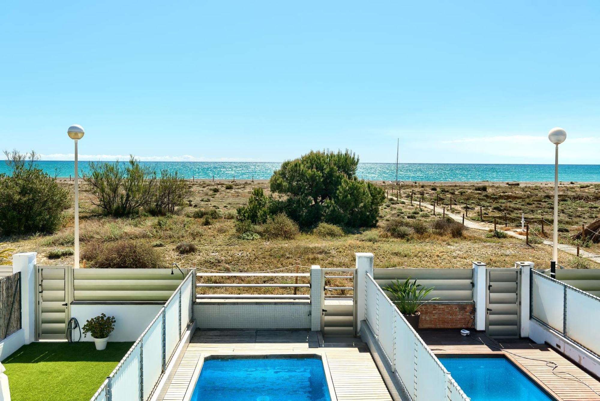 Апартаменты Casa Frente Al Mar Con Piscina Privada Сагунто Экстерьер фото